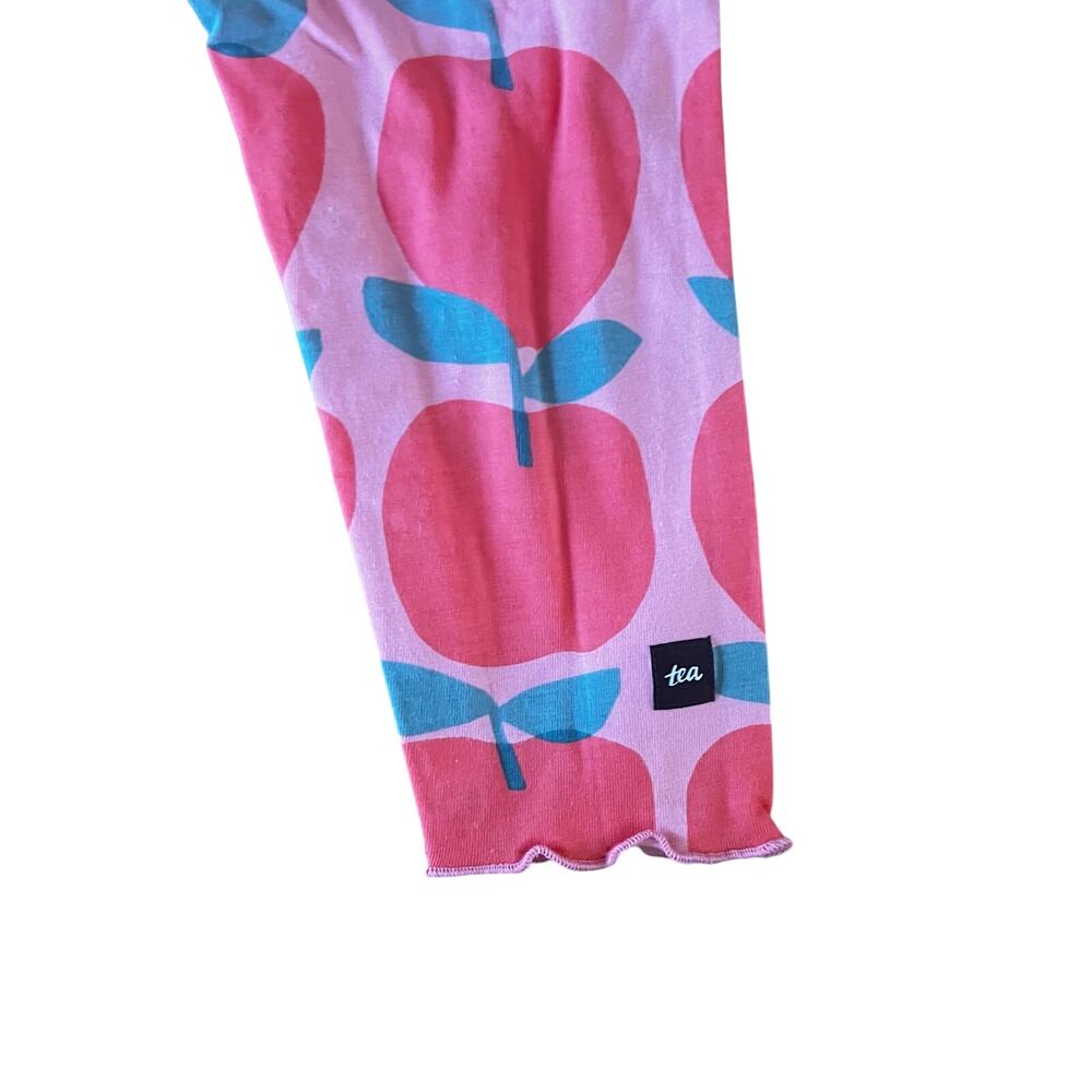 NWOT Tea Collection Apple Print Ruffle One-Piece Romper | 12-18mo - Picture 3 of 4